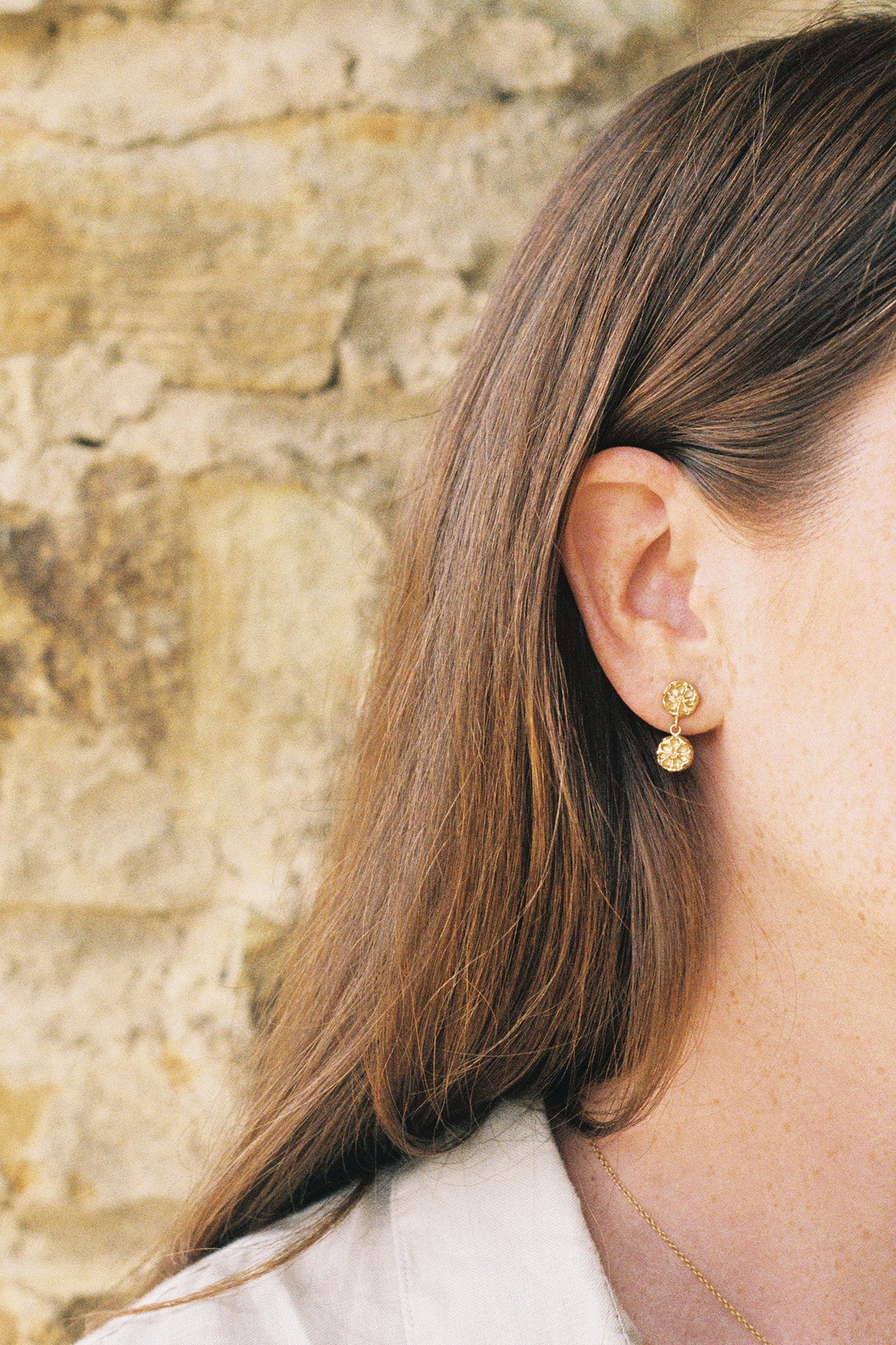 Quarry Drop Earrings - Gold Vermeil