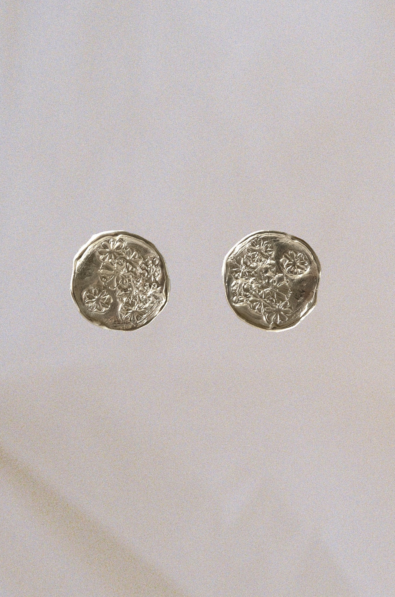Field Disc Earrings - Sterling Silver
