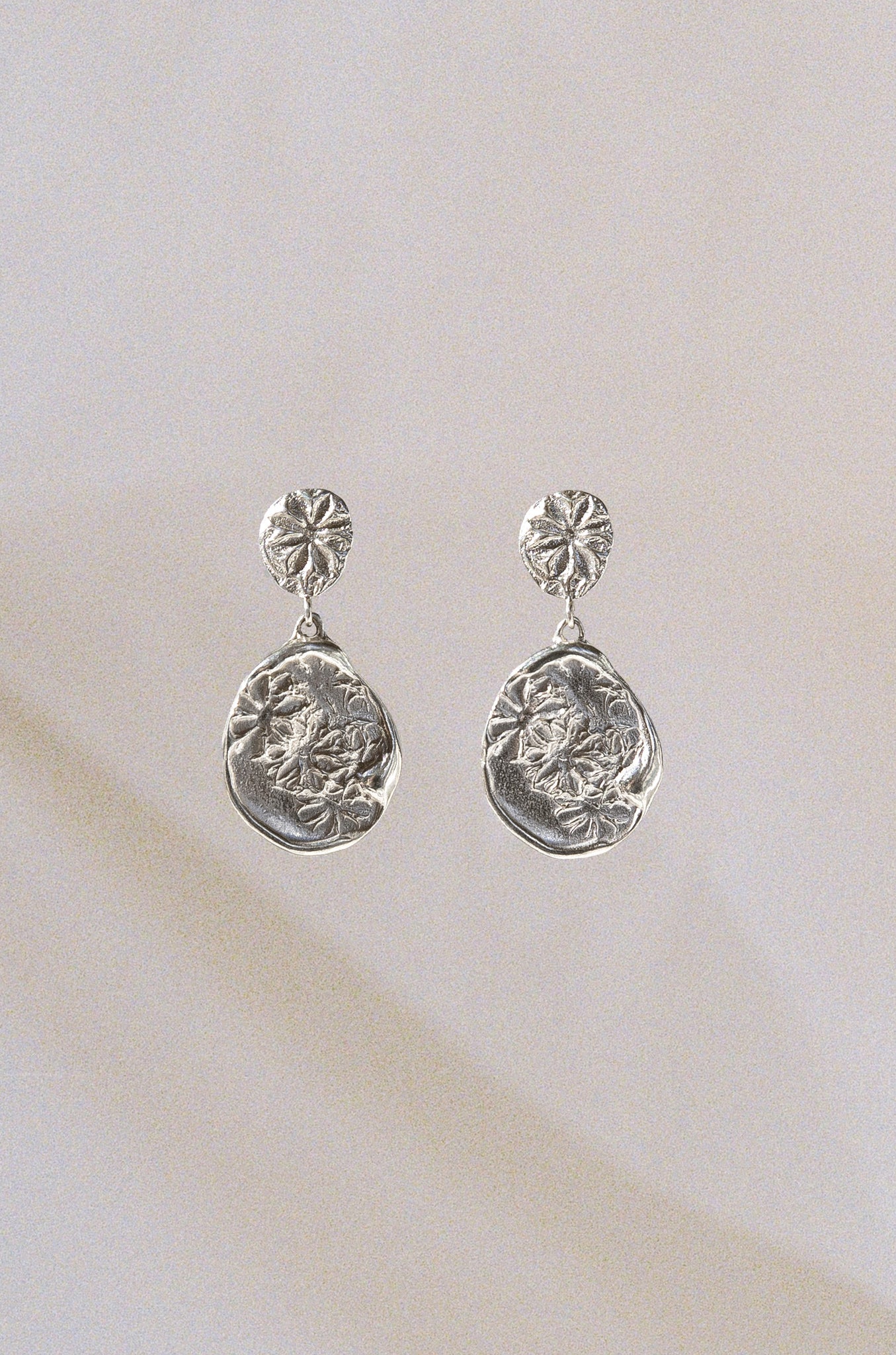 Field Drop Earrings - Sterling Silver