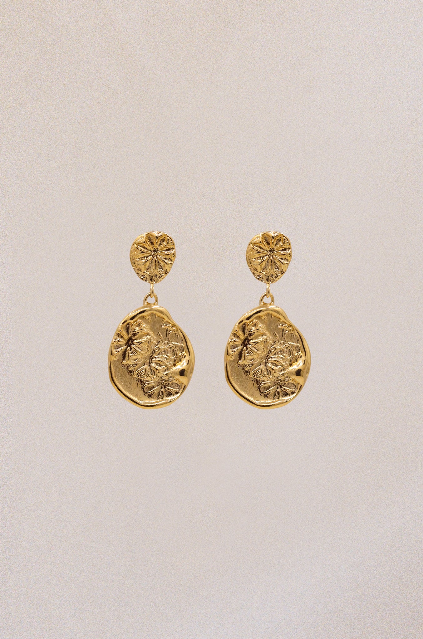 Field Drop Earrings - Gold Vermeil