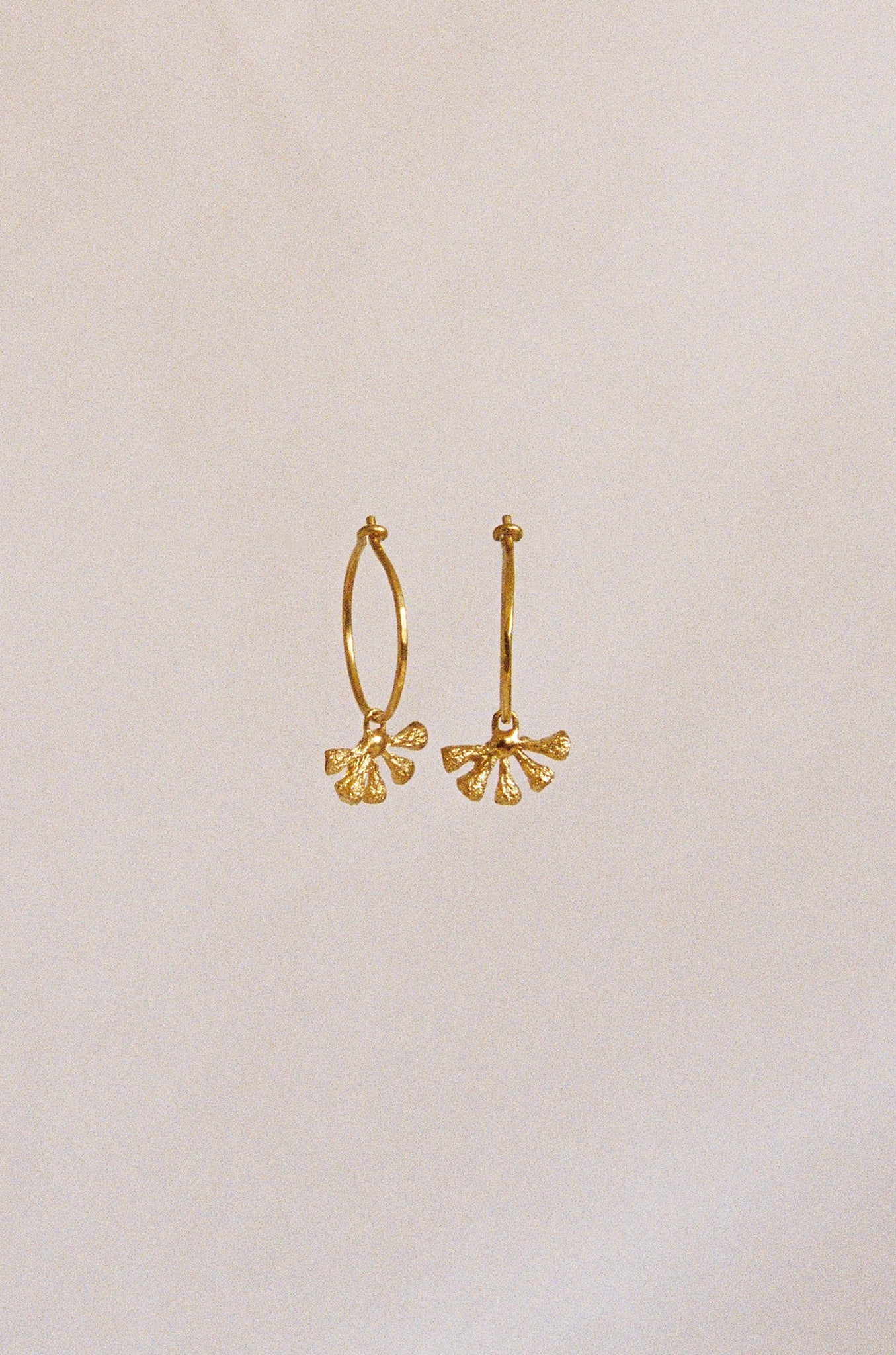 Alluvial Hoops - 9ct Yellow Gold